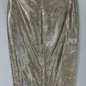 Ralph Lauren Collection Metallic Paisley Pencil Skirt NWT